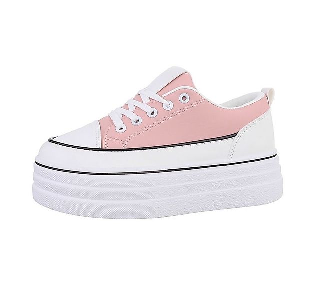 Ital-Design Damen Low-Top Freizeit Sneaker Flach Sneakers Low in Rosa günstig online kaufen