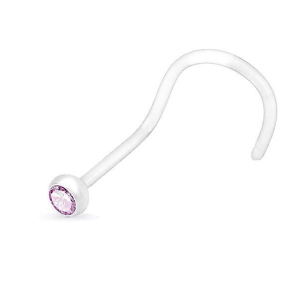viva-adorno Nasenpiercing gebogen 0,8mm Nasenstecker Bioflex günstig online kaufen