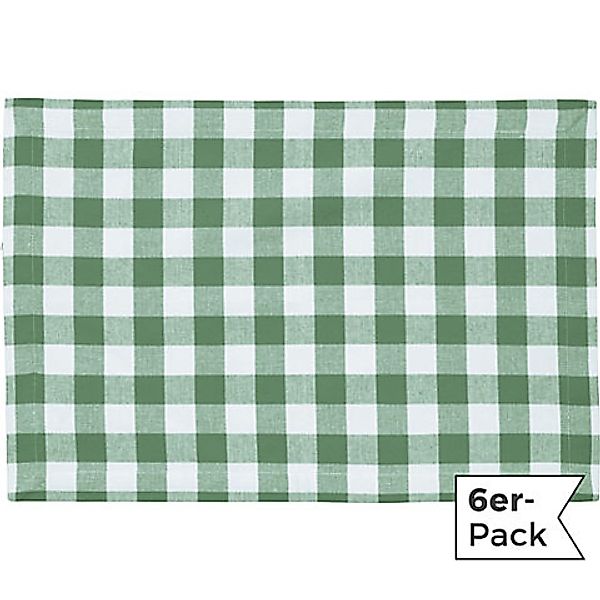 REDBEST Platzset Tischset "Nashville" 6er-Pack, Baumwolle Karo günstig online kaufen