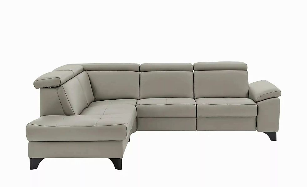 meinSofa Ecksofa Echtleder Linda ¦ grau ¦ Maße (cm): B: 261 H: 80 T: 209.0 günstig online kaufen