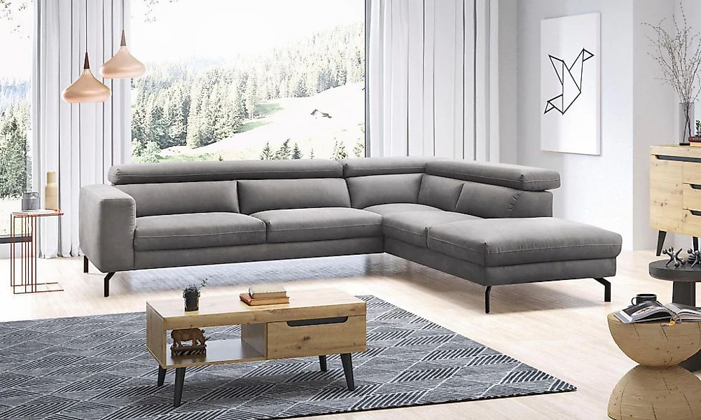 Places of Style Ecksofa "Olanta, modern und bequem, Breite 305cm, Fuß 16cm günstig online kaufen