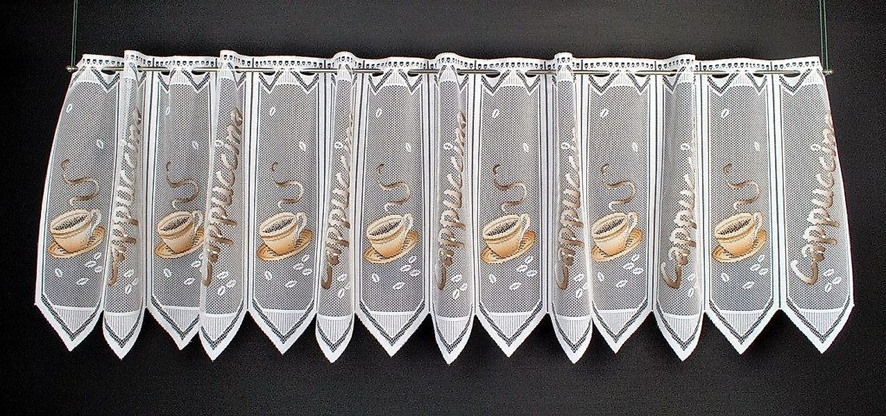 Gardinen Kranzusch Scheibengardine Cappuccino, Stangendurchzug, transparent günstig online kaufen