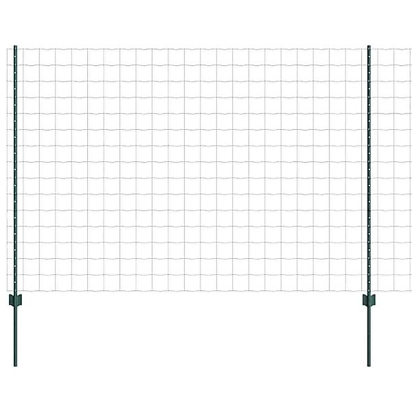 vidaXL Zaun mit Pfosten Grün 1,6 x 10 m Stahl und PVC 3336003 günstig online kaufen