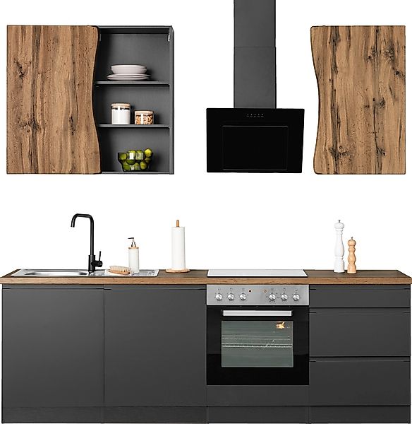 KOCHSTATION Küchenzeile "KS-Bruneck" 240cm breit, wahlweise mit oder ohne E günstig online kaufen