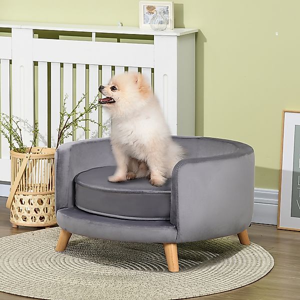 PawHut Tierbett mit Samtoptik, Hundesessel mit günstig online kaufen