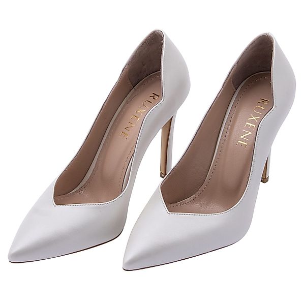 Ruxene Pumps/Hochzeit,Date,Brautschuhe,Einladung,Party/Weiß Pumps (Glänzen günstig online kaufen