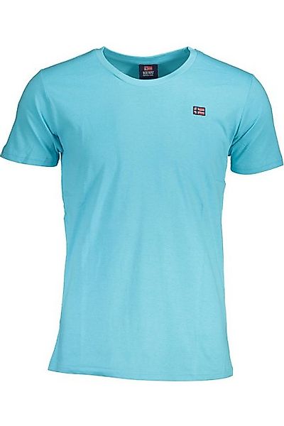 NORWAY 1963 T-Shirt Herren Kurzarm T-Shirt Blau mit Applikation & günstig online kaufen