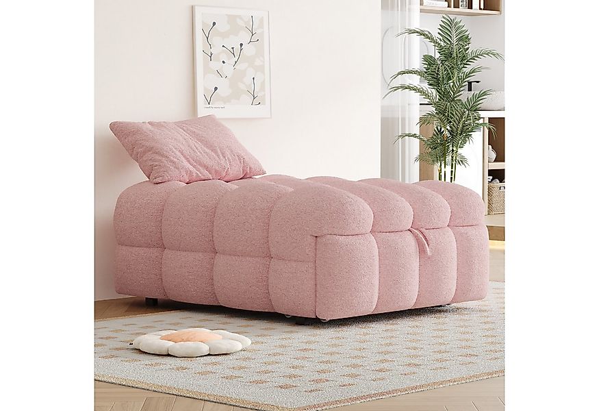 HAUSS SPOLE Schlafsofa 2-in-1-Fußhocker, Ausziehbares Schlafsofa, Teddy-Sto günstig online kaufen