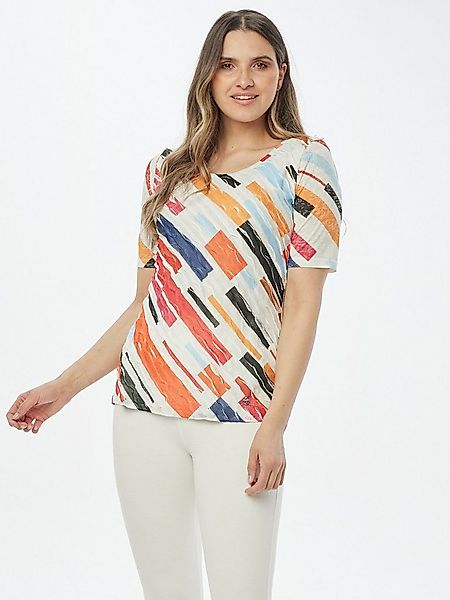 Christian Materne Langarmshirt Kurzarmshirt Körpernah mit Rüschenfront günstig online kaufen