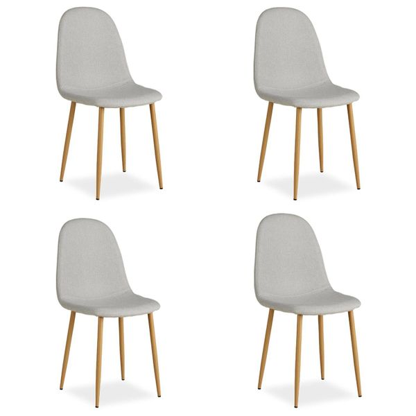 Homestyle4u Esszimmerstuhl 6er Set in Grau 2338 günstig online kaufen