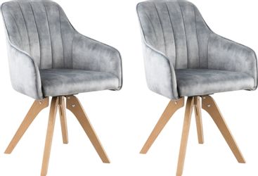 Home affaire Drehstuhl "Sa Calobra" (Set) 2 Stk. Samtvelours mit Rückenstep günstig online kaufen