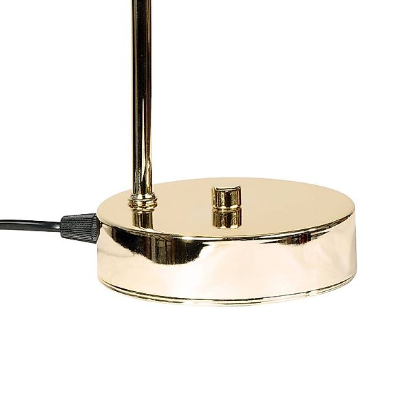 Tischleuchte Rico, Glas/Metall, gold/weiß, Höhe 36 cm günstig online kaufen