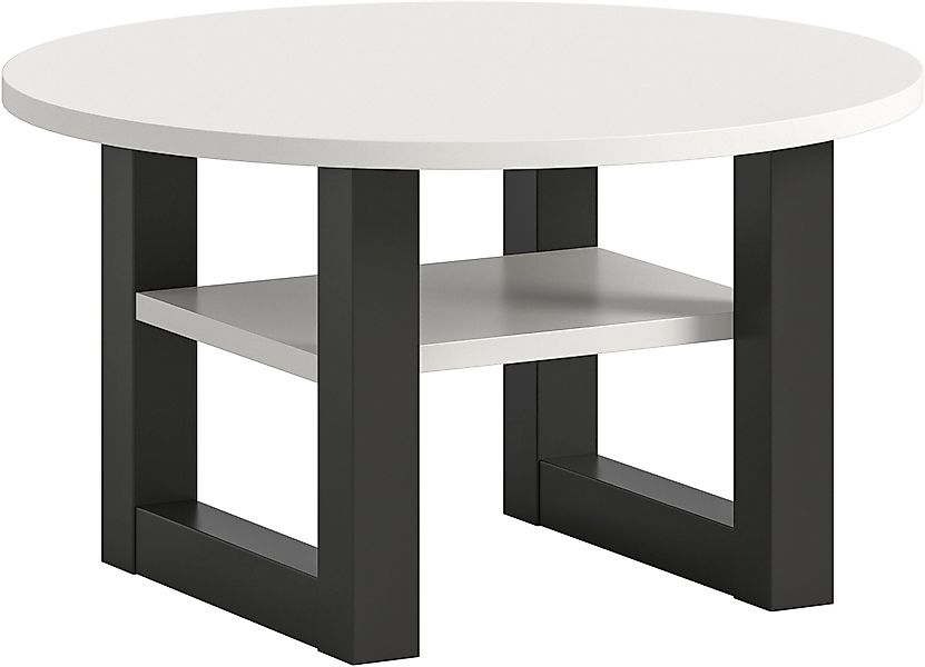 INOSIGN Couchtisch "Rail, Ø 75 cm, mit Ablageboden, inklusive Kufengestell" günstig online kaufen
