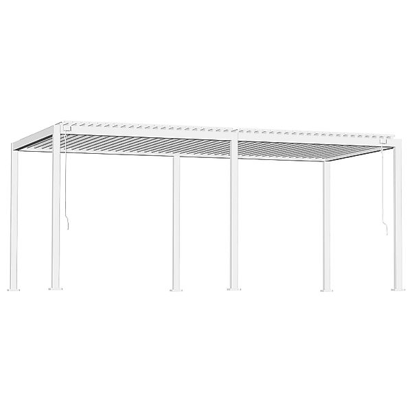 Dreamgarden Pergola 6 x 3 x 2,5 m Tropea Manuell Weiß Lamellendach günstig online kaufen