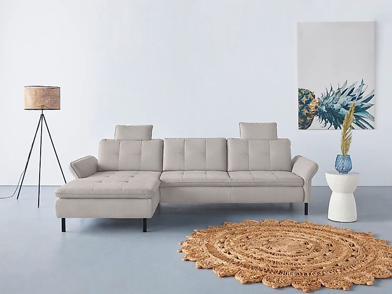 Home affaire Ecksofa "Birkholm L-Form" Armlehnverstellung, auch in Easy Cle günstig online kaufen