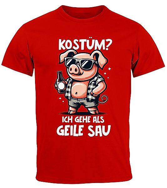 MoonWorks Print-Shirt Herren T-Shirt Fasching Karneval günstig online kaufen