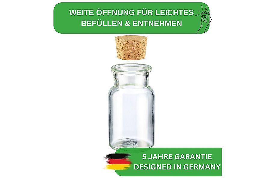 Thiru Gewürzbehälter Gewürzglas mit Korken 10 Stück - je 150 ml, (10-tlg), günstig online kaufen