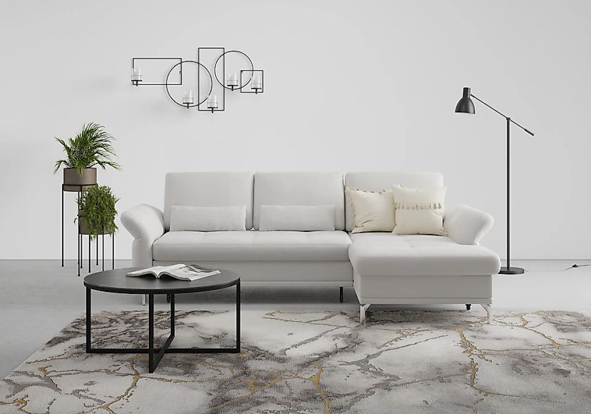 Home affaire Ecksofa "Palm Beach L-Form" Federkern, mit Sitztiefenverstellu günstig online kaufen