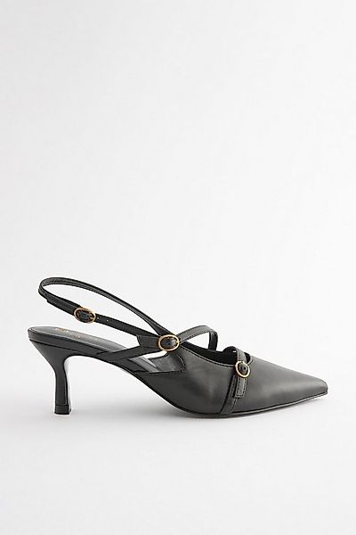 Next Forever Comfort® Leder-Slingbacks mit Schnallen Slingpumps (1-tlg) günstig online kaufen