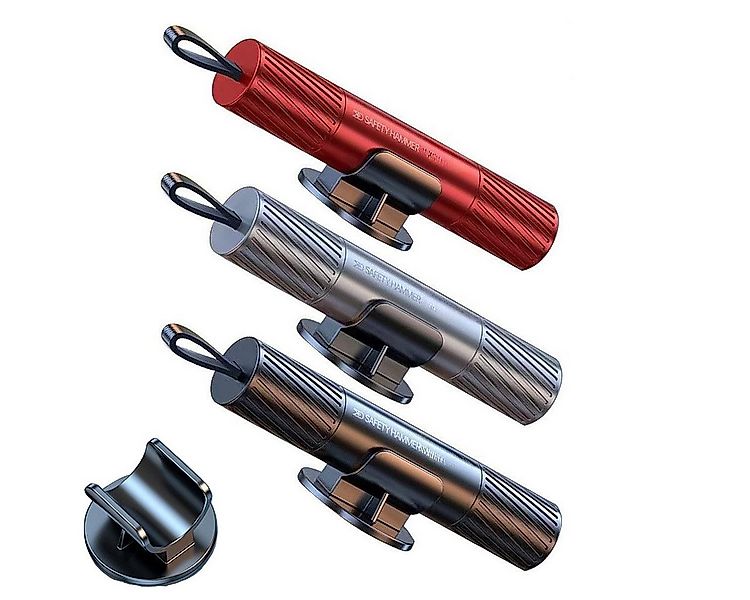 Novzep Hammer 3st. Sicherheitshammer-Sicherheitsgurtschneider mit Testglas günstig online kaufen