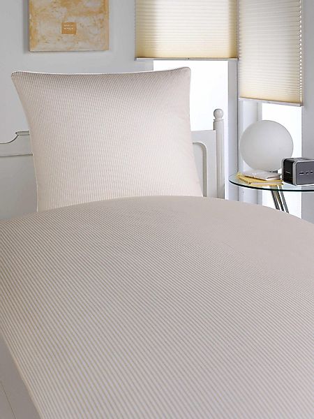Elegante Bettwäsche Hamburger Streifen, Mako-Satin, 2 günstig online kaufen