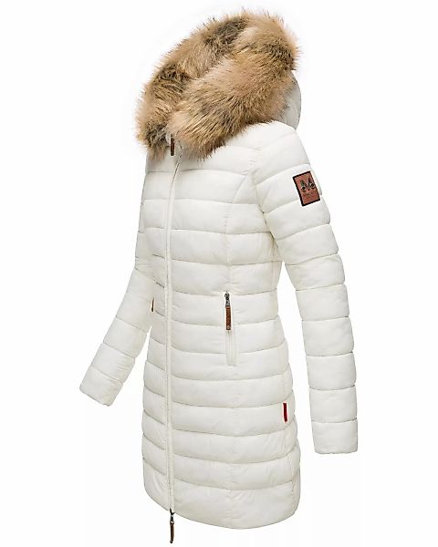 Marikoo Steppmantel "Rose-Stepp", zeitloser Winterparka mit großer Kunstfel günstig online kaufen