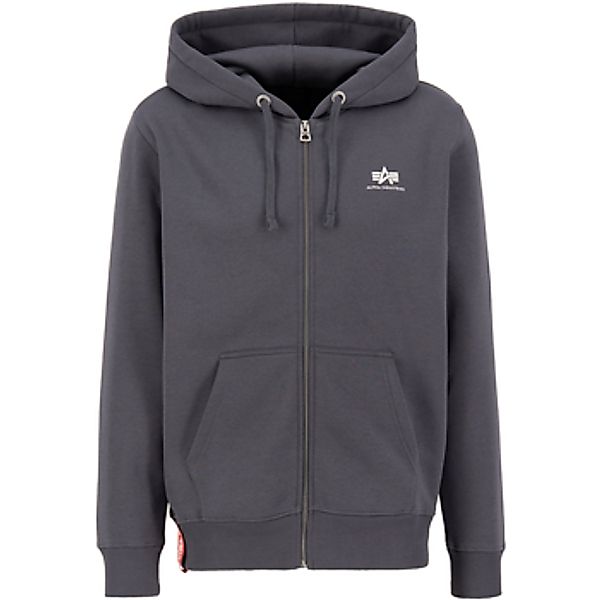 Alpha Industries  Sweatshirt Basic Zip Hoodie Small Logo - vintage grey günstig online kaufen