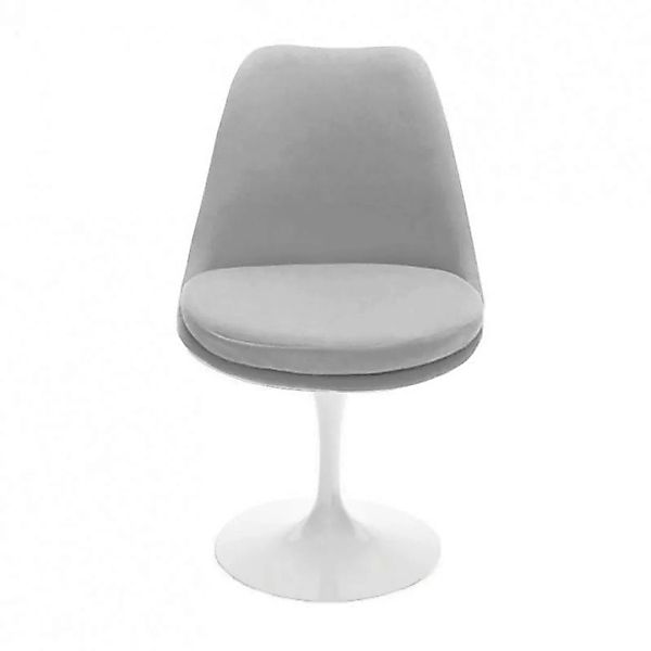Knoll International - Tulip Saarinen Stuhl vollgepolstert - grau/Sitzpolste günstig online kaufen