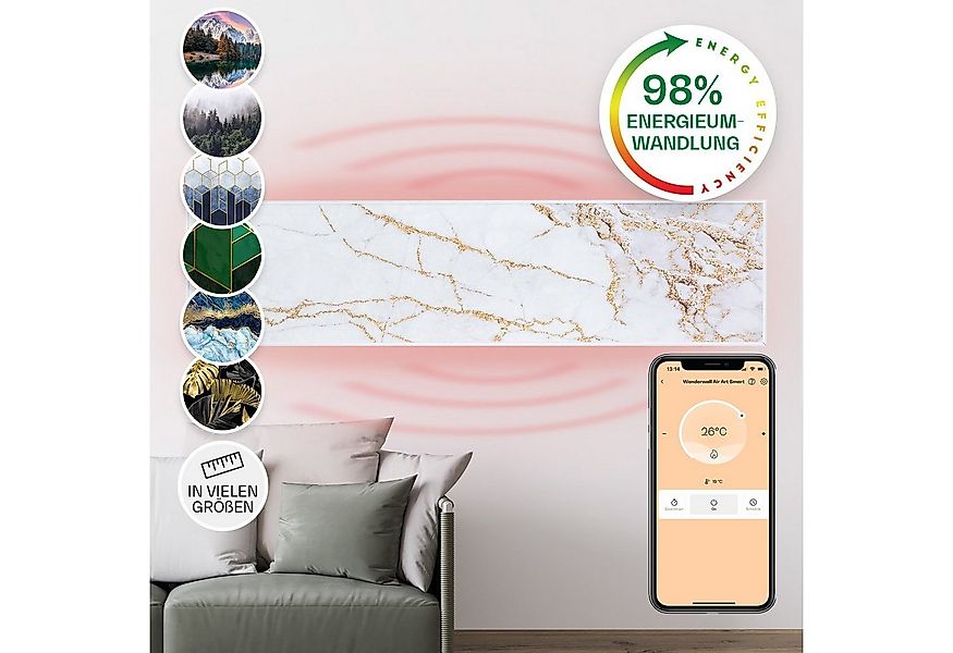 Klarstein Heizkörper Wonderwall Air Art Smart, elektrische Infrarot Wandhei günstig online kaufen