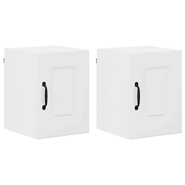 vidaXL Küchenwandschrank mit Tür 2 Stk Hochglanz Weiß 30 x 31 x 40 cm 88450 günstig online kaufen