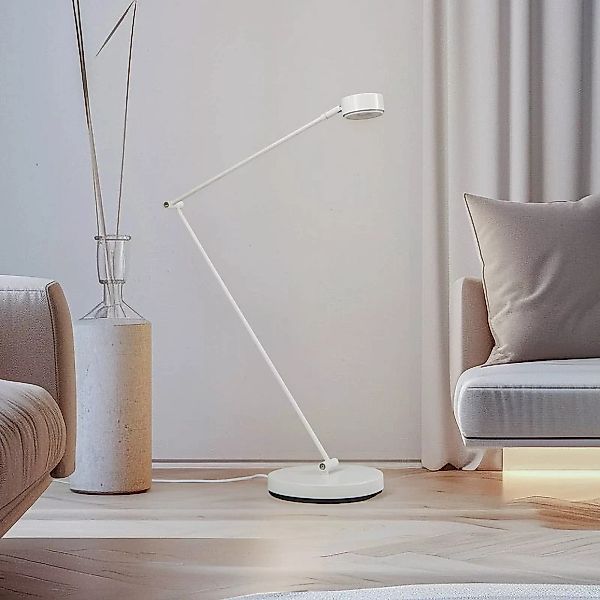 Lindby Stehlampe Jyla, weiß, 4000K, GX53, Eisen günstig online kaufen