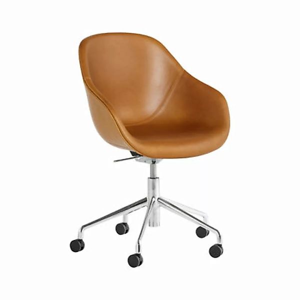 Sessel mit Rollen About a chair AAC155 leder braun / Gepolstert - Ganz mit günstig online kaufen