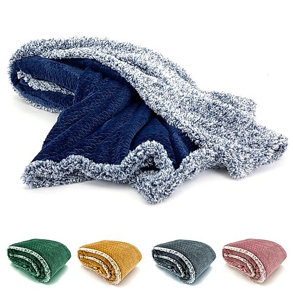 Wohndecke Flauschig warme Kuscheldecke Samt Jaquard günstig online kaufen