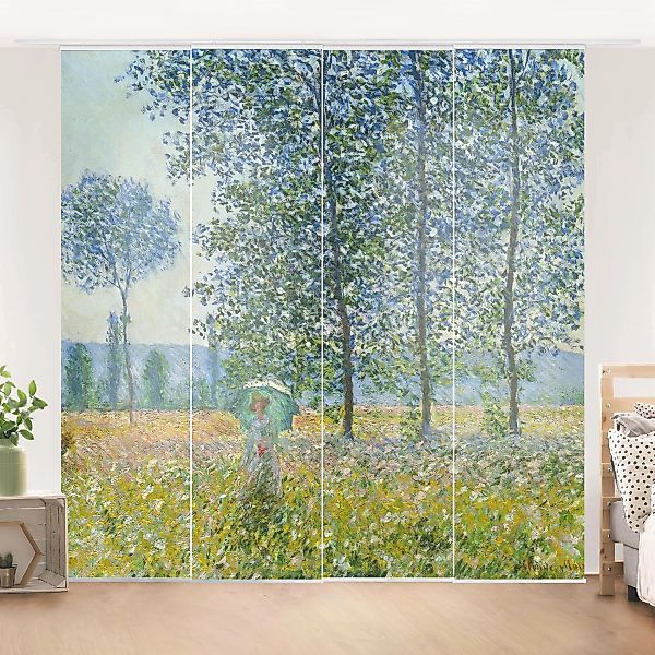 Schiebegardinen Set Natur & Landschaft Claude Monet - Felder im Frühling günstig online kaufen