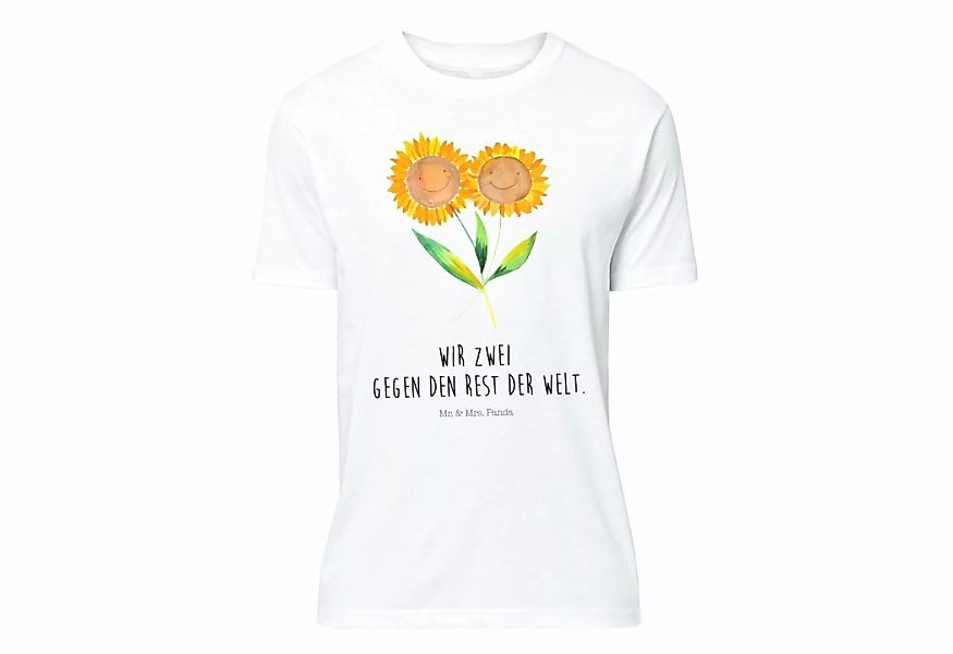Mr. & Mrs. Panda T-Shirt Sonnenblume - Weiß - Geschenk, Best friends, Somme günstig online kaufen