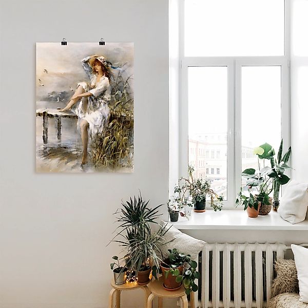 Artland Wandbild "Wasserseite" Frau 1 Stk. tlg. als Leinwandbild, Poster, W günstig online kaufen