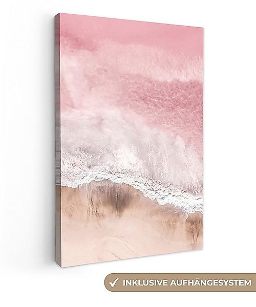 OneMillionCanvasses® Leinwandbild Meer - Strand - Rosa - Natur, Fotodruck ( günstig online kaufen