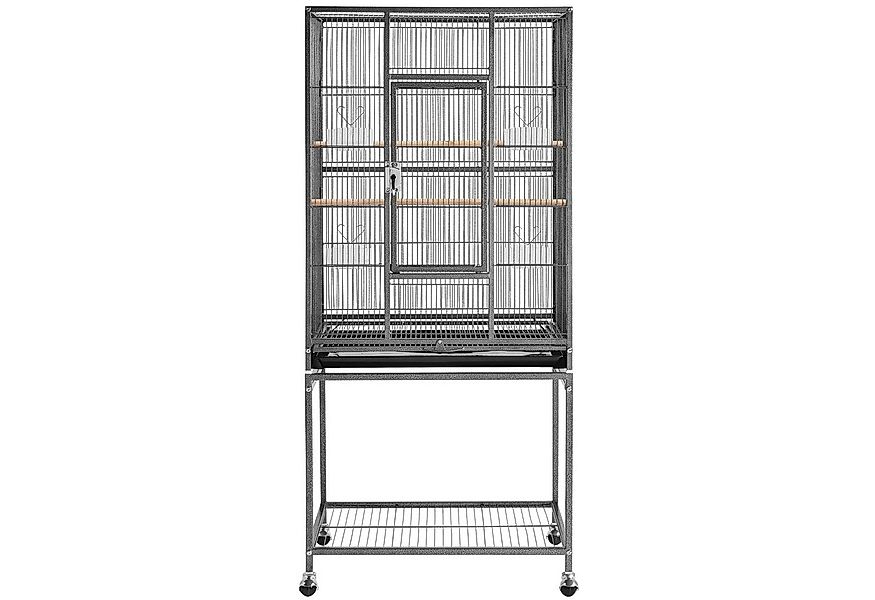 Yaheetech Vogelkäfig, Vogelvoliere mit Tür Vogelhaus Vogelbauer mit Rollen günstig online kaufen