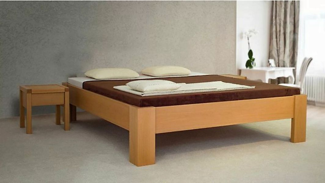 Natur24 Einzelbett Einzelbett Claudia 140x200 Metallfrei Buche ohne Kopftei günstig online kaufen