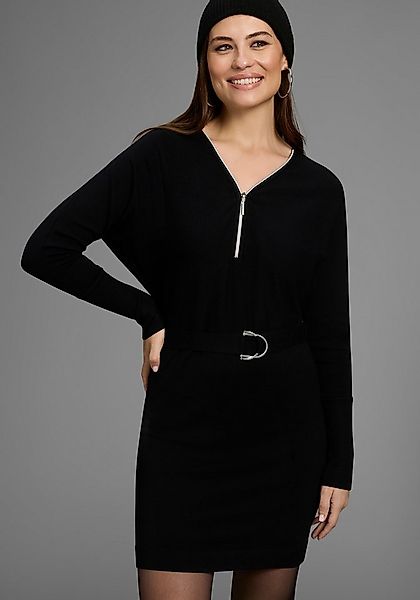 Bruno Banani Strickkleid mit glänzendem Reißverschluss günstig online kaufen
