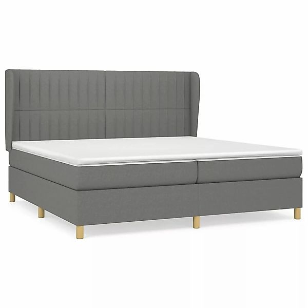 vidaXL Boxspringbett mit Matratze Dunkelgrau 200x200 cm Stoff1389861 günstig online kaufen