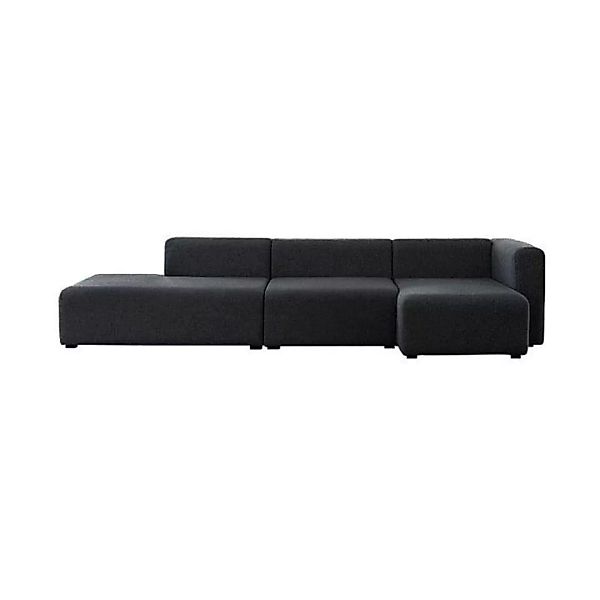 HAY - Mags 3-Sitzer Sofa 304x127,5cm - schwarz/Stoff Divina 191/Füße Kiefer günstig online kaufen