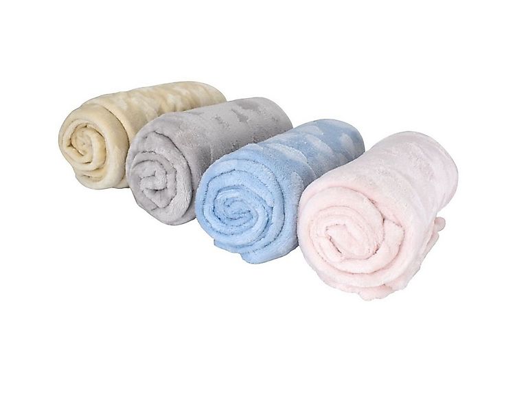 Wohndecke Couchdecke mit Herzen/Sternen 100 x 150 cm Flanell Wohndecke, VIV günstig online kaufen