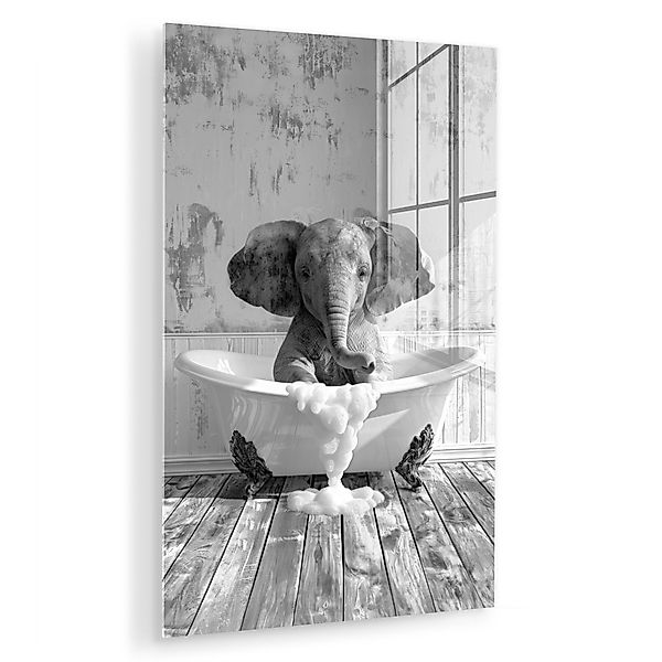 MuchoWow Acrylglasbild Elefant - Vintage - günstig online kaufen