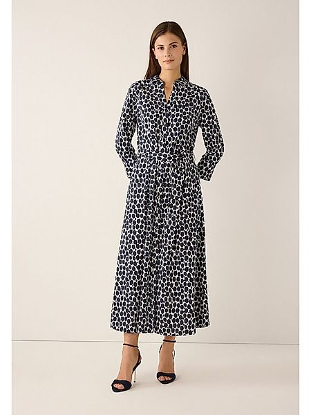 MORE&MORE Blusenkleid langes Hemdblusenkleid mit Tupfenprint günstig online kaufen