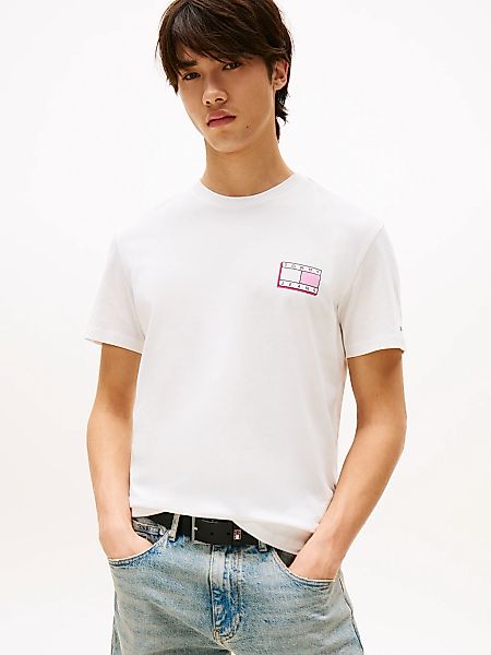 Tommy Jeans T-Shirt "TJM SLIM POP COLOR FLAG TEE EXT", Mit Rundhalsausschni günstig online kaufen