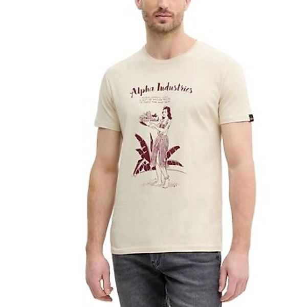 Alpha Industries  T-Shirts & Poloshirts Alpha Hawaii Tee Antik Wei günstig online kaufen