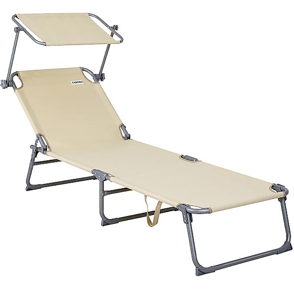 Gartenliege Hawaii Beige Alu 195x60x30cm günstig online kaufen