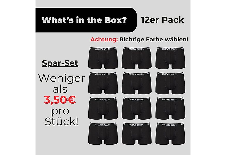 Vincenzo Bellini Boxershorts aus Baumwolle - 3 Farbvarianten - Herren Unter günstig online kaufen