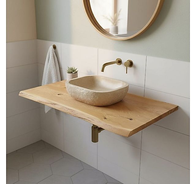 KEINerlei® Waschtischplatte Hellbraun NaTur, 4cm Starke günstig online kaufen